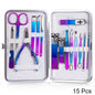 7-23 Pcs Professional Nail cutter Pedicure Scissors Set Stainless Steel Eagle Hook Portable Manicure Nail Clipper Tool Set