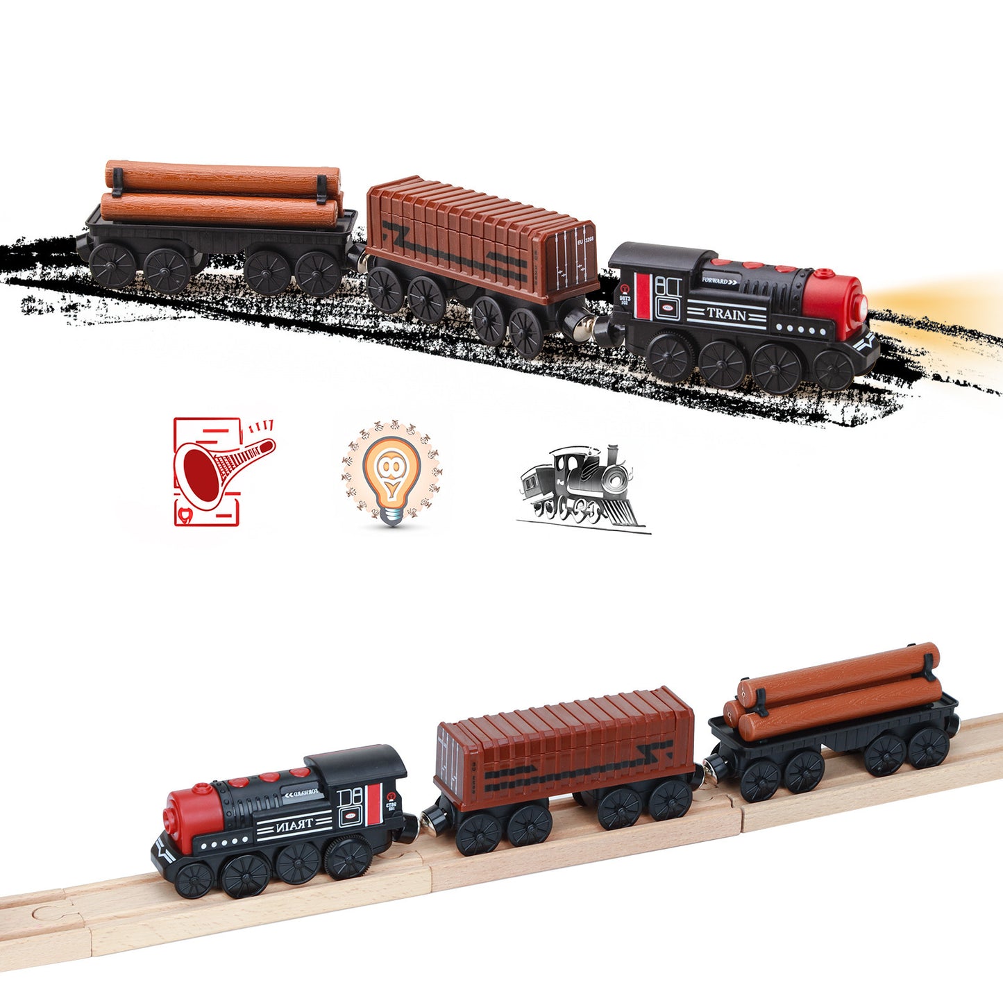 Eight-wheel Train Track Electric Small Train Toy