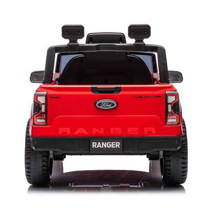 12V children's car remote control, authorized Ford Ranger, 2WD suitable for children aged 3-6. Red