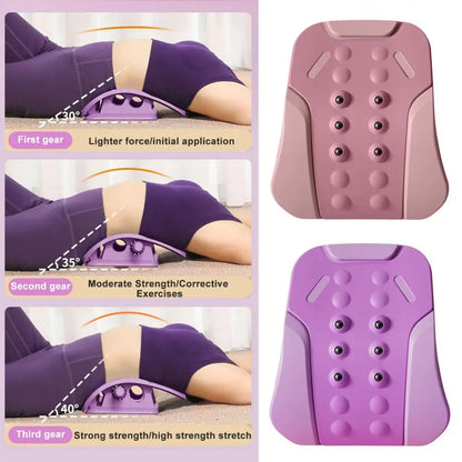 Ergonomic Back Support Device Back Stretcher for Pain Relief Adjustable Back Stretcher 3-level Spine Board for Pain Relief