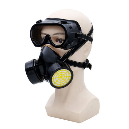 Gas mask head-mounted dust respirator