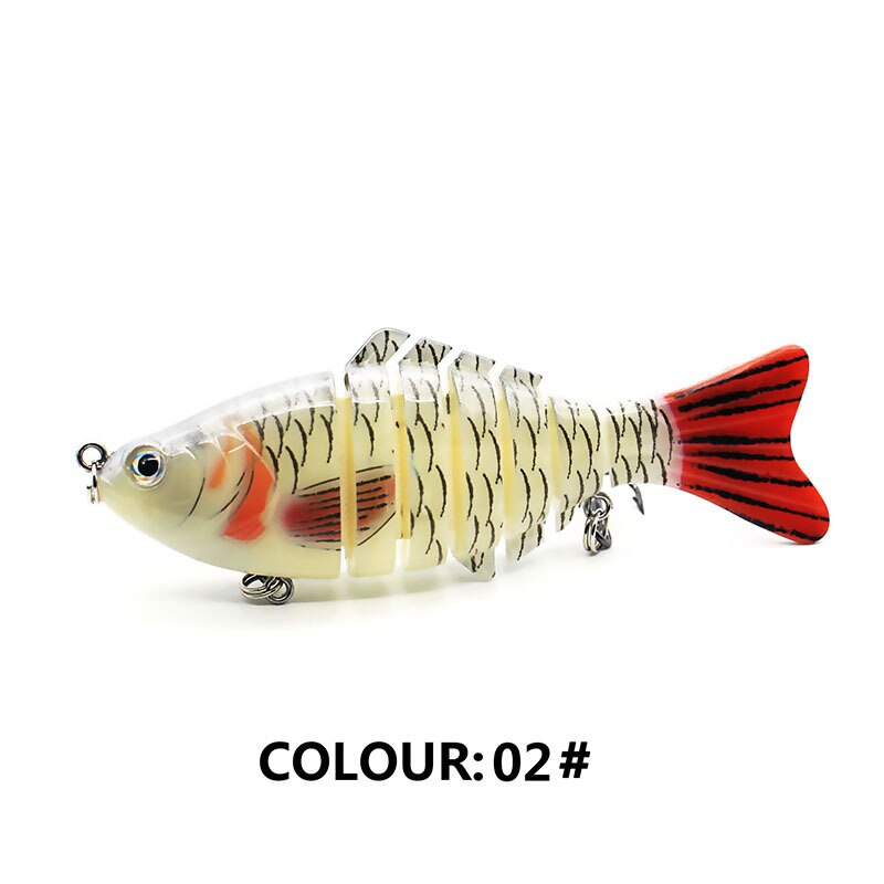 Multi Jointed Fishing Lure Sinking Artificial Wobbler Bait Hard Bait Swimbait 10cm/15.7g Fishing Tackle 7 Sections Crankbait