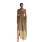 New strapless strapless strapless strapless dress with open back suspender split vacation long dress