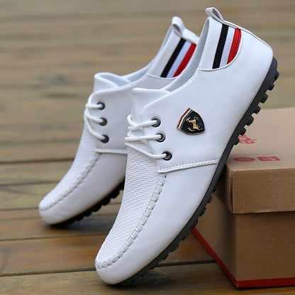 Spring and Autumn men's casual shoes, small leather shoes, trendy men's shoes, men's white shoes