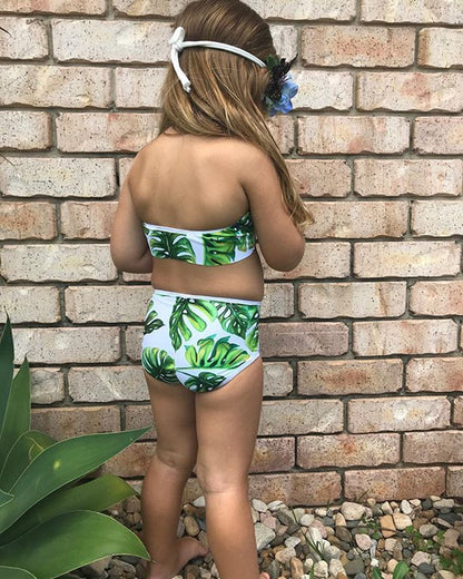 Baby Girls Swimsuit 2PCS Summer Kids Split Swimwear Girls Ki