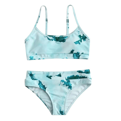 Printed Girls' Bikini Swimsuit