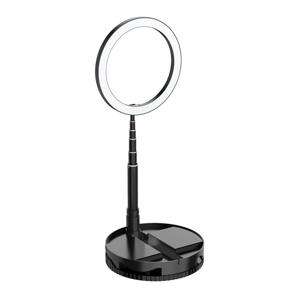 Foldable LED Ring Light Dimmable Selfie USB Ring Video Light with 1.68m Stand For Video Youtube Tiktok Makeup Flash