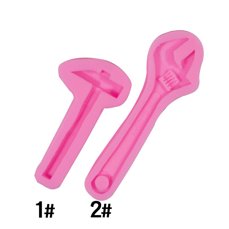 Fondant Hardware Tools Silicone Mold Wrench Hammer Mold