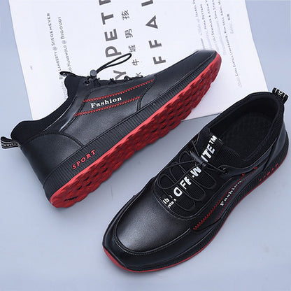 Autumn and winter men's trendy shoes, casual single shoes, men's running sports shoes, new breathable leather shoes