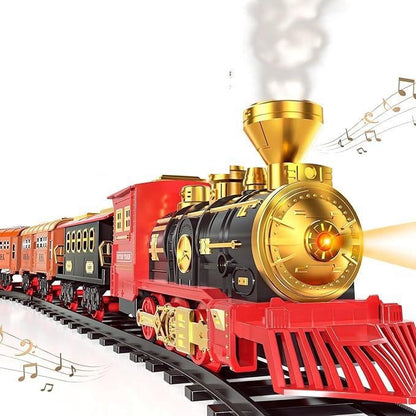 Simulation Electric Train Track Toy Retro Christmas Steam Train