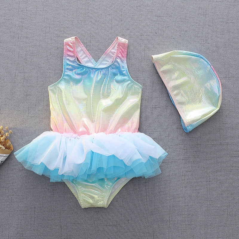 Girls' Western Style One-piece Mermaid Swimsuit