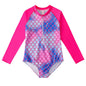 Mermaid Swimsuit Children's One-piece Swimsuit Long Sleeve & Girls' Hot Spring Scale Girls' Swimsuit