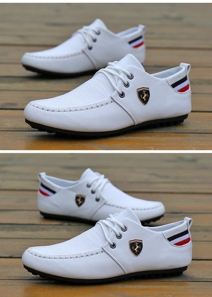 Spring and Autumn men's casual shoes, small leather shoes, trendy men's shoes, men's white shoes