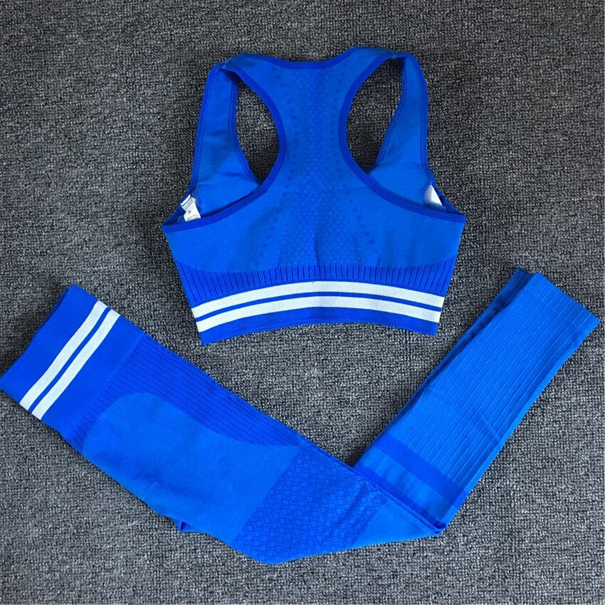 Seamless Yoga Set Sport Wear Women Gym Workout Fitness Clothing Female Sport Suit High Waist Legging Sports Bra Tracksuit