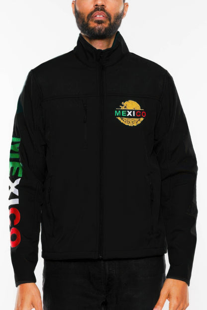 Mexico Embroidered Soft Shell Jacket