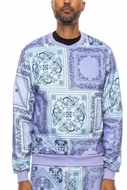 Paisley Bandana Print Crewneck