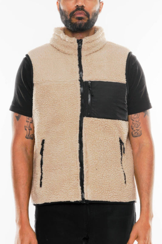 Padded Sherpa Fleece Vest