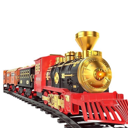 Simulation Electric Train Track Toy Retro Christmas Steam Train