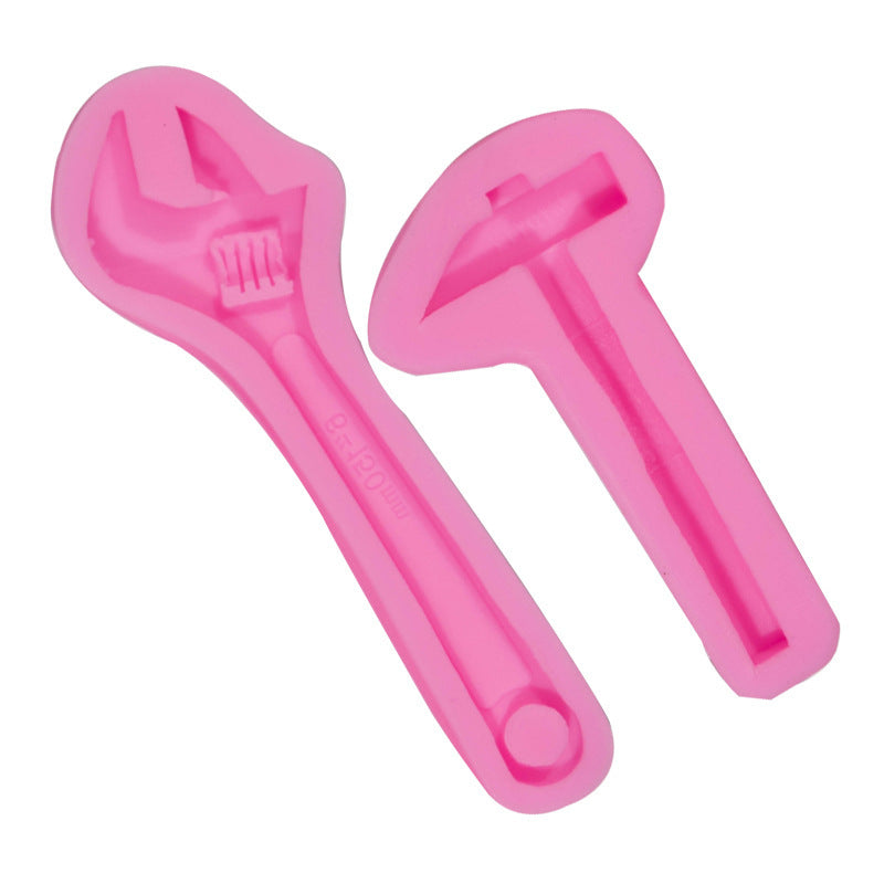 Fondant Hardware Tools Silicone Mold Wrench Hammer Mold